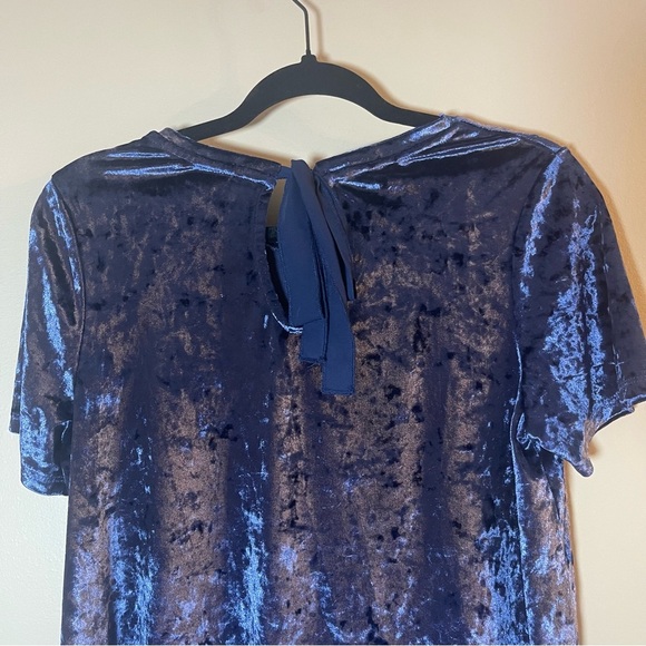 Cynthia Rowley Velvet Top in Rich Blue - Picture 6 of 9